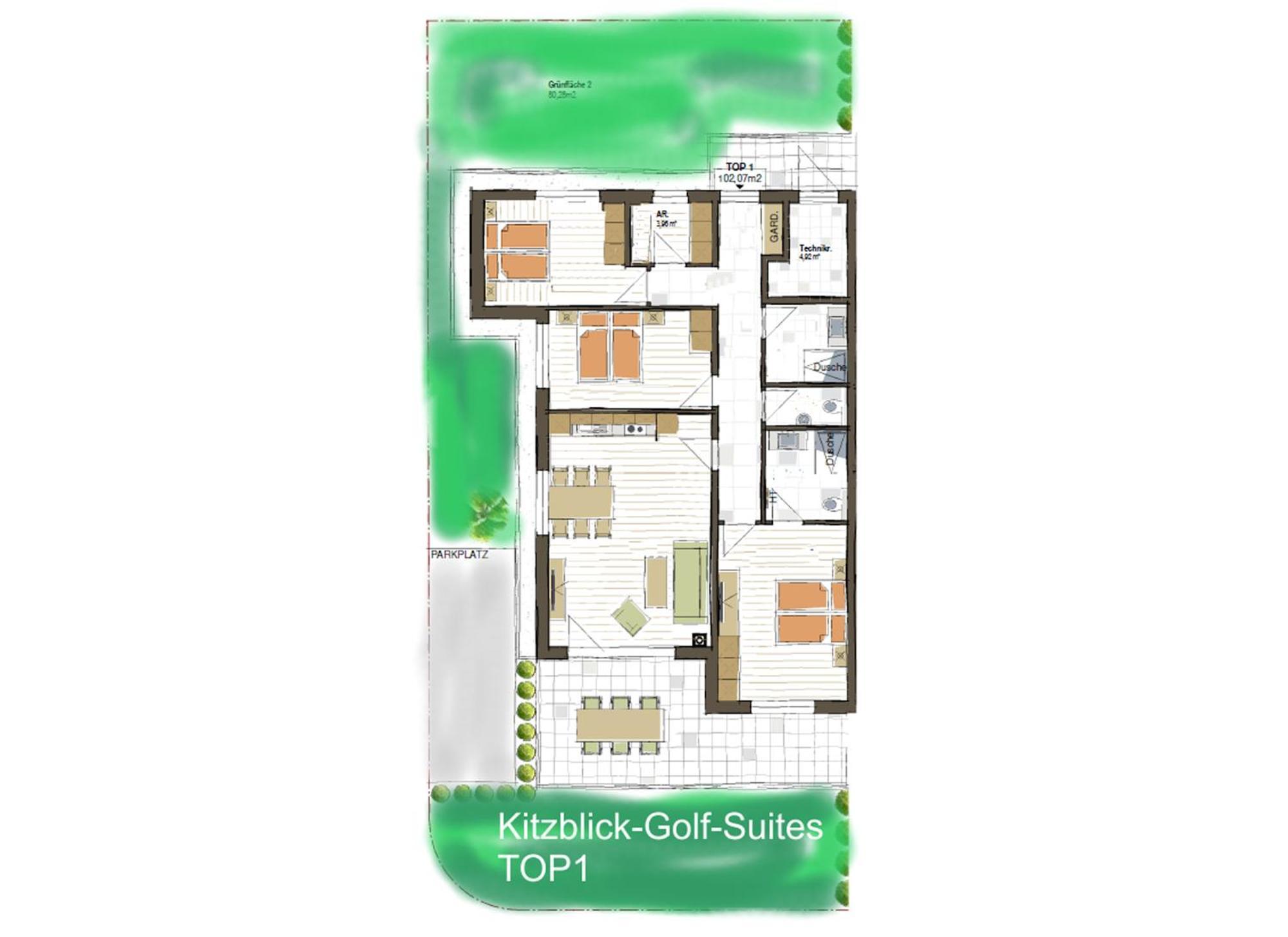 Finest Kitzblick Golf Suites By All In One Apartments Zell am See Rom bilde